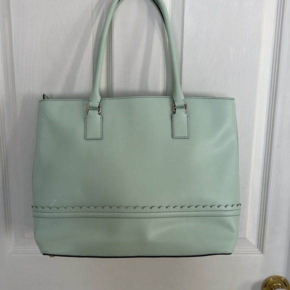 Pre owned Kate Spade New York satchel/tote with scallop details mint green - Picture 5 of 10